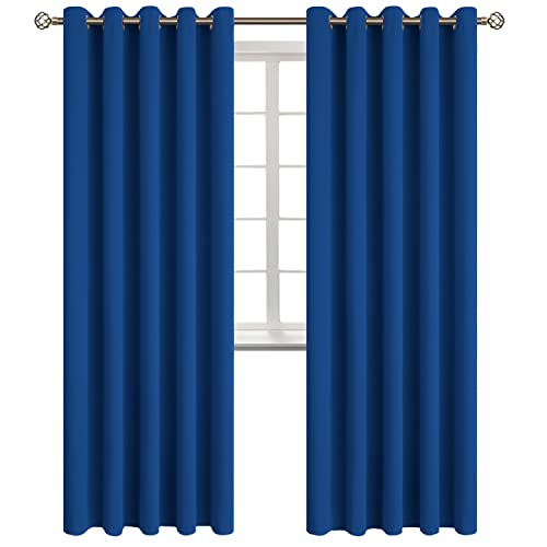Royal Blue Blackout Curtains for Living Room 84 Inch Long (Royal Blue / 70"W x 84"L (Pack of 2))