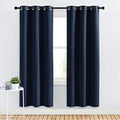 Navy Blackout Curtains for Kid's Room 34" Wide x 72" Long 2 Panels (Navy / 34"W x 72"L (Pack of 2))