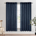 Navy Blue Linen Curtains 52x72 Inch 2 Panels for Bedroom Living Room (Navy Blue / 52"W x 72"L (Pack of 2))
