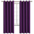 Purple Blackout Curtains for Bedroom 72 Inch Long (Purple / 52"W x 72"L (Pack of 2))