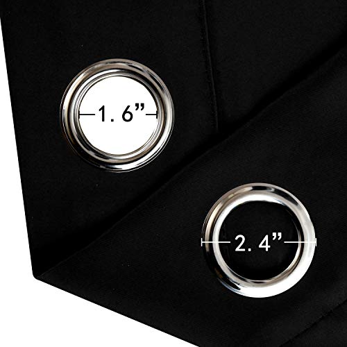 Black Thermal Blackout Curtains (Black / 42"W x 72"L (Pack of 2))
