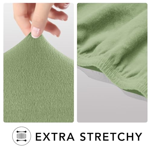 Stretc Recliner Chair Covers Fleece Soft Couch Covers for Sofa (Small Recliner Chair / Sage Green)