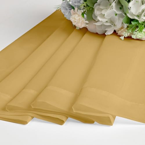 Sheer Valances for Windows 2 Pack (Gold / 42"W x 14"L (Pack of 2))