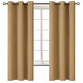 Blackout Curtains for Living Room (Khaki / 42"W x 63"L (Pack of 2))