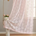 Vintage Lace Curtains 90 Inches Long (Light Pink / 52"W x 90"L (Pack of 2))
