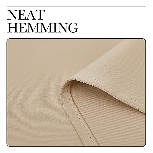 Room Darkening Curtains for Bedroom (Biscotti Beige / 52"W x 84"L (Pack of 2))