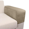 Couch Arm Covers 2 Pcs Sofa Armrest Covers Stretch Couch (Leather Brown / 2PC Armrest Cover)