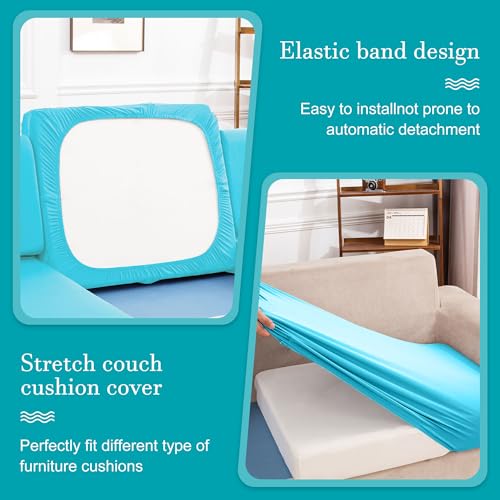 12 Pcs Outdoor Cushion Covers (Sky Blue / 12PCS)
