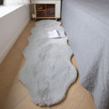 Fluffy Faux Rabbit Fur Rug Runner 2'x6' (Grey / 2' x 6')
