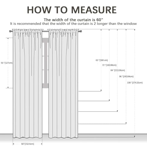 Solid Sheer Rod Pocket Curtain Voile Draperies 2 Panels White Beige Black Grey Coffee 60 Inch Width 72 Inch Long 1 Pair for Kitchen Bedroom Children Living Room Yard (Foliage Green / 60"W x 72"L (Pack of 2))