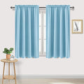 Blackout Curtains for Bedroom Living Room 52 x 45 Inch Long 2 Panels (Light Blue / 52"W x 45"L (Pack of 2))