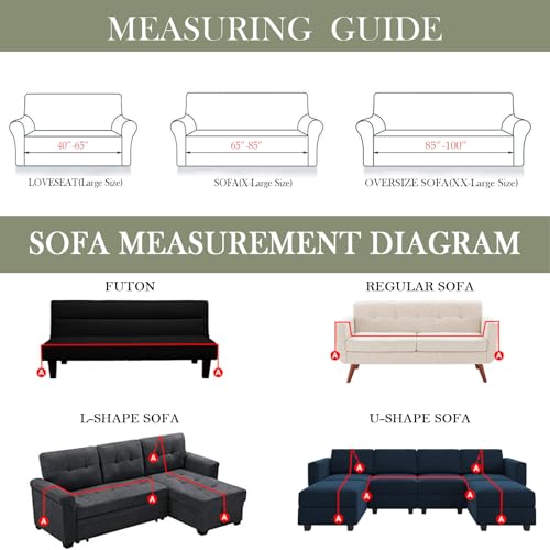Couch Cover Sofa Covers (71" x 134" / Daisy:sage)