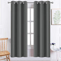 Blackout Curtains 38x72 inch Dark Grey Thermal Drapes (Dark Grey / 38"W x 72"L (Pack of 2))