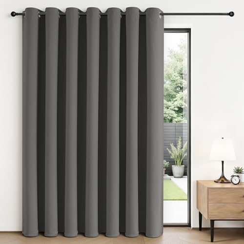 Blackout Patio Sliding Door Curtains (Light Grey / 100"W x 84"L (Pack of 1))