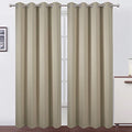 Blackout Curtains 52 x 84 Inch Long Beige Curtains Set of 2 Panels Room Darkening Curtains for Bedroom and Living Room (Beige / 52"W x 84"L (Pack of 2))