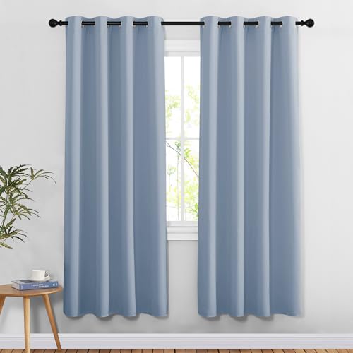 Vintage Blue Doorway Curtains 78 inches Long for Bedroom (Vintage Blue / 52"W x 78"L (Pack of 2))