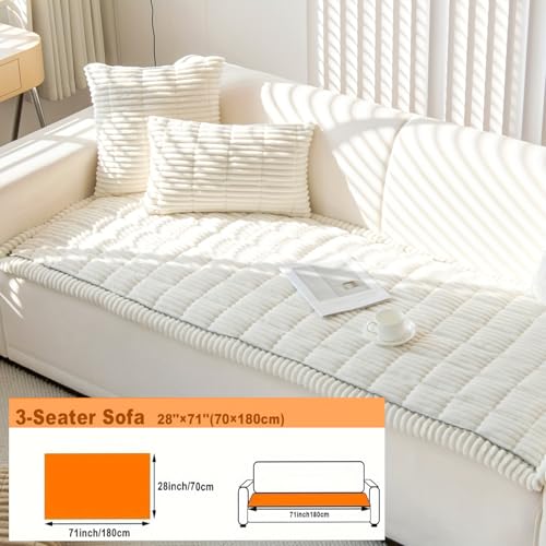 Couch Cover for Dogs Washable Non (White / 27.6X70.9)