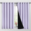 Lilac 100% Blackout Curtains 63 Inches Long for Bedroom 62" Wide (62"W x 63"L (Pack of 2) / Lilac)