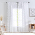 Vintage Lace Curtains 120 Inches Long (Bright White / 52"W x 120"L (Pack of 2))