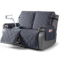 100% Waterproof Recliner Loveseat Covers 2 Seater (Dark Grey / 2 Seater Standard)