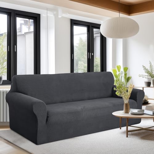 Oversized Stretch Couch Cover Slipcover (Dark Grey / Xl Sofa)