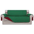 Reversible Couch Cover (Green/Christmas Red / Medium-XL Loveseat)