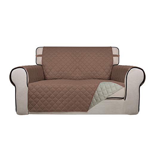 Reversible Quilted Sofa Cover (Medium / Brown/Beige)