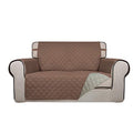 Reversible Quilted Sofa Cover (Medium / Brown/Beige)