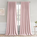 Light Pink Back Tab Blackout Curtains 66x96 Inch Length 2 Panels Set (Light Pink / 66"W x 96"L (Pack of 2))