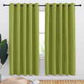 Bedroom Curtains Blackout Drapery Panels (Fresh Green / 70"W x 72"L (Pack of 2))