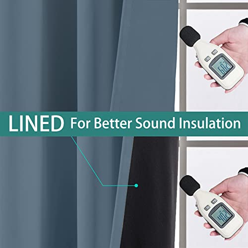 Total Blackout Curtains (52"W x 72"L (Pack of 2) / Stone Blue)