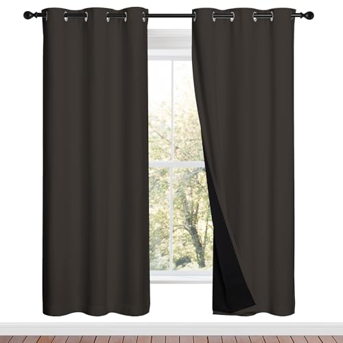 Full Shade Curtain Panels (Brown / 37"W x 70"L (Pack of 2))