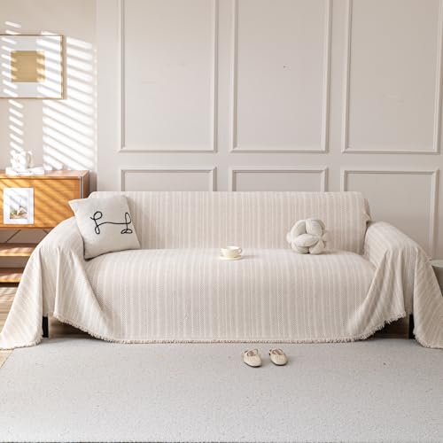 Couch Cover for Sofa (Fishbone Beige / 71*134 inch)