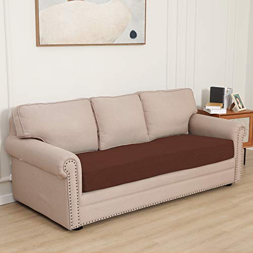 Stretch 1 Piece Oversized Couch Cushion Cover for Sofa (X Large / Coffee)