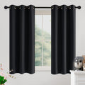 100% Black Out Curtains 54 Inches Long 2 Panels for Living Room (Black / 40"W x 54"L (Pack of 2))