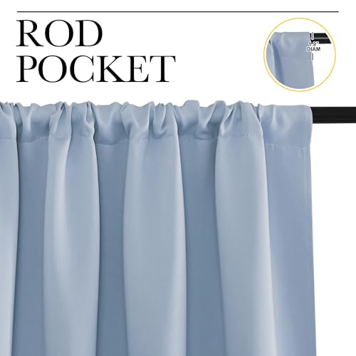 RV Blackout Curtains for Camper Windows (Vintage Blue / 42"W x 42"L (Pack of 2))