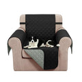 Reversible Recliner Chair Covers (Black/Grey / 23'' Chair)