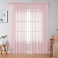 Blush Sheer Curtains 84 Inches Long (Blush / 59"W x 84"L (Pack of 2))