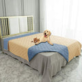 Waterproof Dog Bed Cover Pet Blanket for Furniture Bed Couch Sofa Reversible (82x120 Inch (Pack of 1) / Sand+stoneblue)