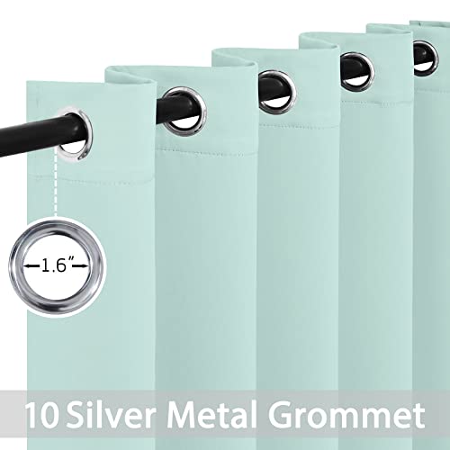 Room Darkening Curtains 62x96 inch Length Aqua (Aqua / 62"W x 96"L (Pack of 2))