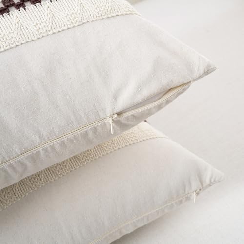 Set of 1 Boho Brown Big Decorative Throw Pillow Cover 24x24 Inch for Couch Bed Bedroom (24" x 24" (Pack of 1) / Brown)