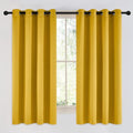 Room Darkening Gold Curtains 63 inch Length 2 Panels (Gold / 52"W x 63"L (Pack of 2))