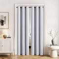 Closet Curtain for Open Closet Without Door Grommet Top 34x80 Inches (Greyish White / 34"W x 80"L (Pack of 2))