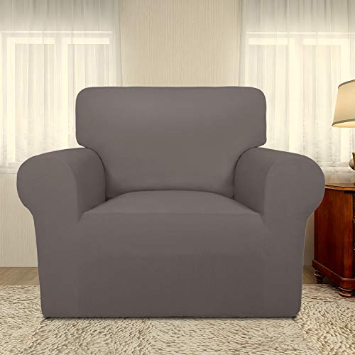 Super Stretch Chair Covers Fleece Couch Covers for Sofa Taupe (Small Chair / Taupe)