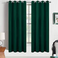 Room Darkening Curtains 52x63 inch Length Dark Green (Dark Green / 52"W x 63"L (Pack of 2))