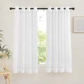 Sheer Curtain Panels Grommet (Ivory / 54"W x 63"L (Pack of 2))