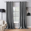 Velvet Curtains Grey 52 x 108 Inch Length Set of 2 (Grey / 52"W x 108"L (Pack of 2))