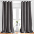 Grey Bedroom Blackout 90 inch Curtains (Grey / 52"W x 90"L (Pack of 2))