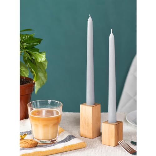 12 inch Taper Candles Set of 4 (Tapered 12 inch / Light Gray)