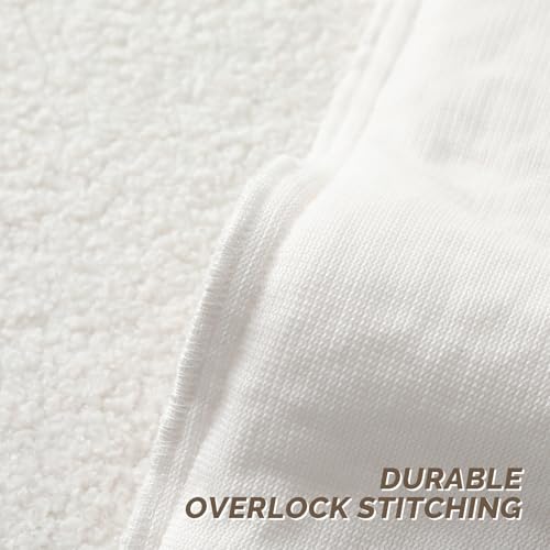 Pack of 2 Faux Fur Teddy Boucle Pillow Covers 20x20 Inch (Cream White / 20" x 20" (Pack of 2))